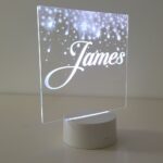 LED lamp base night light illusion 3d personalised nale customised baby gift acrylic