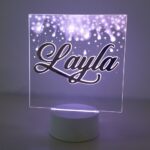 LED lamp base night light illusion 3d personalised nale customised baby gift acrylic