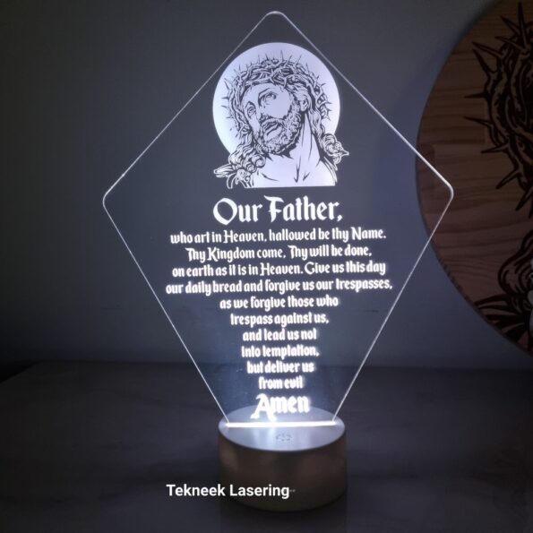 Our Father Prayer light lamp