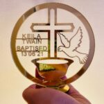 gold mirror baptism gift keepsake