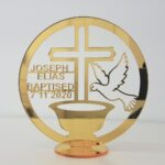 gold mirror baptism gift keepsake