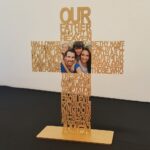 gold cross with photo