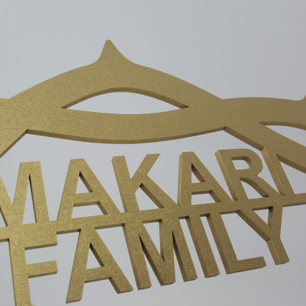 mdf sprayed in gold