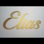 laser cut gold mirror acrylic name