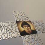 St Charbel our father cross Rose gold