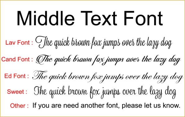 Middle text Font