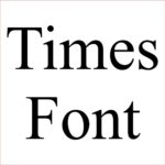 Times Font $0.00