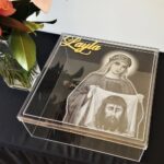 acrylic box with photo engraving veronica keepsake baptism