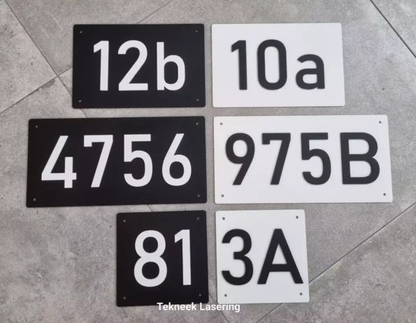 Black & white house numbers