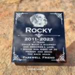 Pet memorial grave keepsake plaque