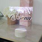 Rose Gold mirror name LED lamp light