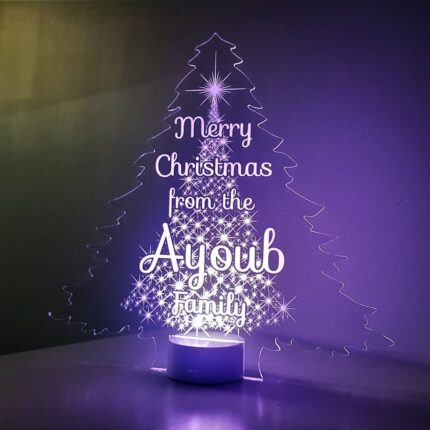 Personalised Christmas Tree LED Light