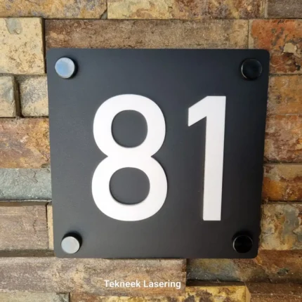 Raised Acrylic House Number Plaque