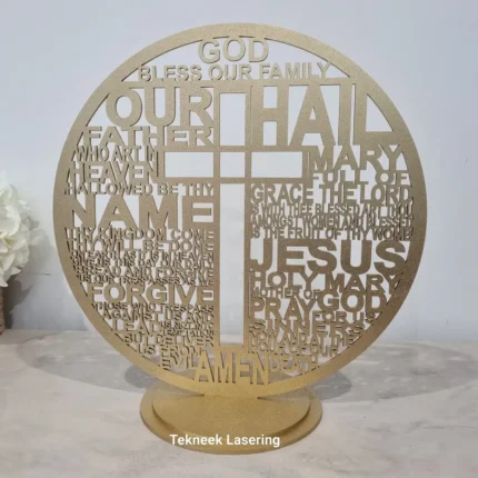 Lord’s Prayer Plaque with Base Hail Mary