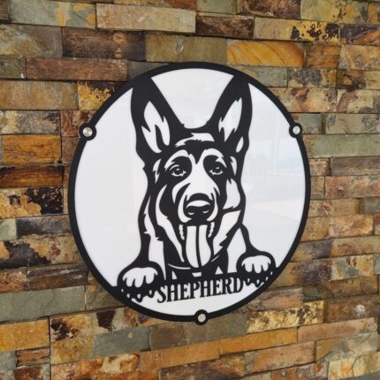 Personalised Dog Name Sign metal