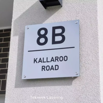 Brushed Nickel Custom Address Sign