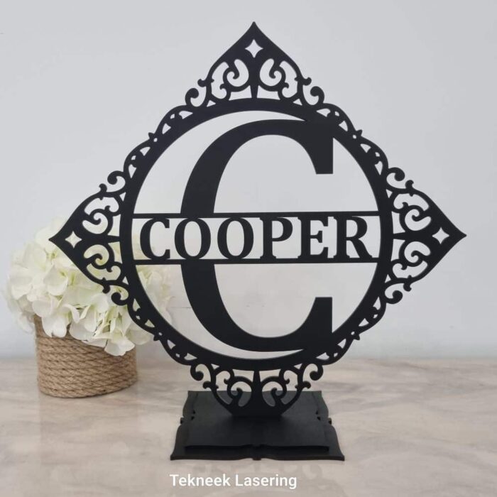 Personalised Family Name Sign monogram