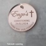 Christening tag rose gold