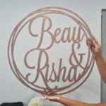 Custom Event Sign round MDF
