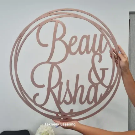 Custom Event Sign round MDF
