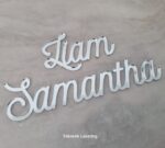 laser cut name silver
