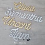 acrylic place name cards laser cut tags