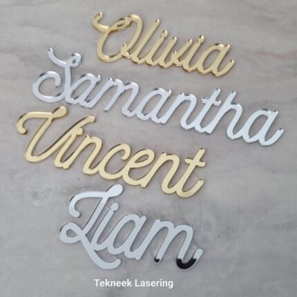 acrylic place name cards laser cut tags