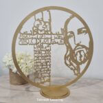 Arabic our father prayer plaque wooden gold