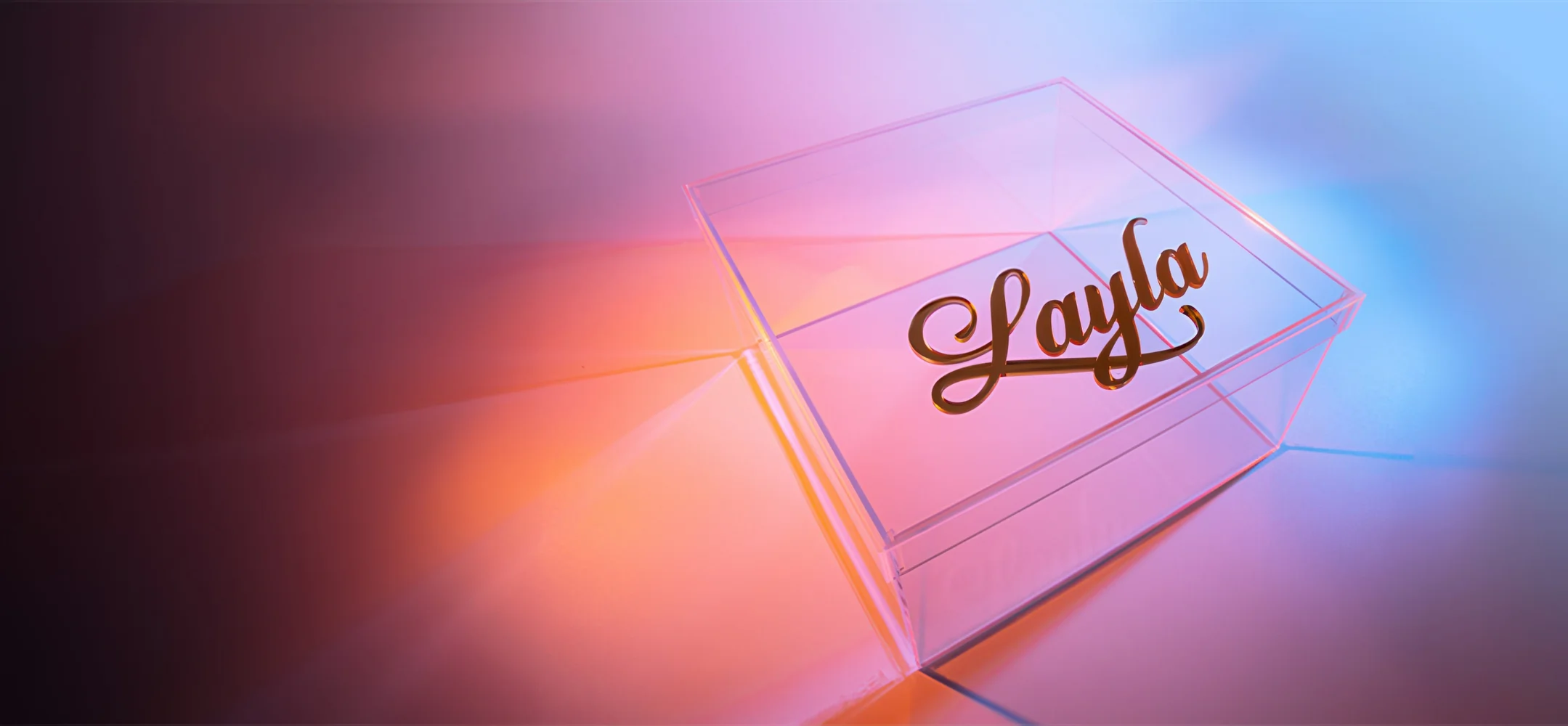 Acrylic Box Clear with Name