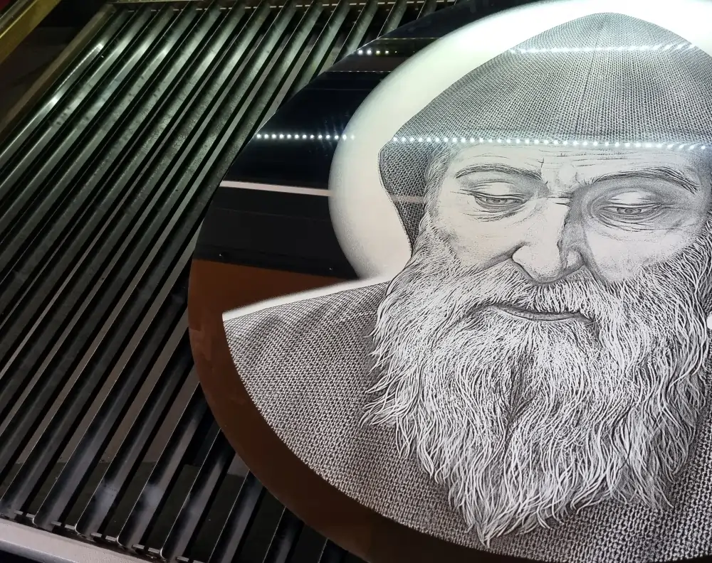 Custom Laser Cutting and Engraving Australia Saint Charbel Photo Etching Acrylic