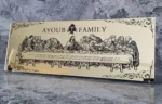 Personalised Last Supper acrylic family plaque with clear display stand